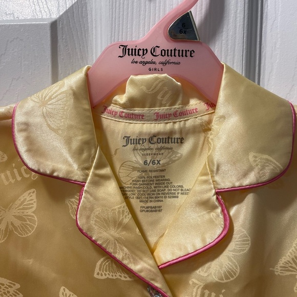 Juicy Couture Light Yellow Butterfly Print Top - Picture 2 of 6